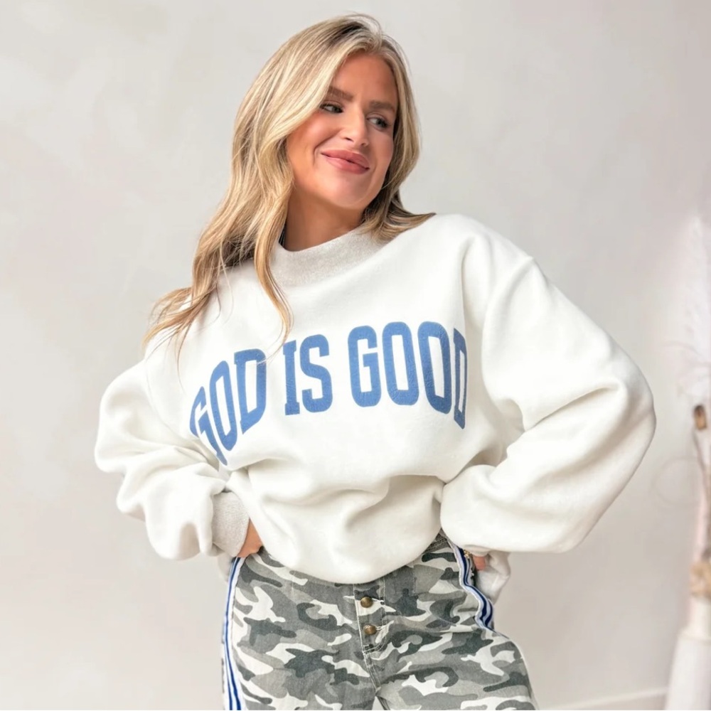 Bucketlist GOD IS GOOD reversible sweatshirt - Picture 2 of 11